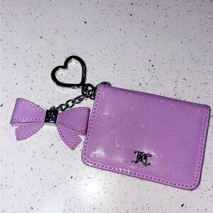 NWT “Juicy Couture” Lavender Diamond Bow Card Case Key Fob!!